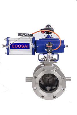 1''-10'' DN25-DN250 شیر توپی سگمنتی برای خمیر کاغذ، داروسازی، نوشیدنی، مواد غذایی، محدوده دما -20 درجه سانتیگراد تا 200 درجه سانتیگراد